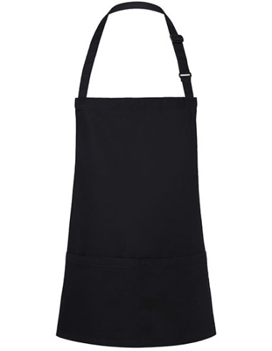 KAL-BLS6-Short Bib Apron Basic With Buckle And Pocket